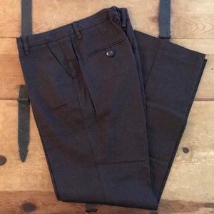 Navy Dress Slacks Slim Ankle Length 